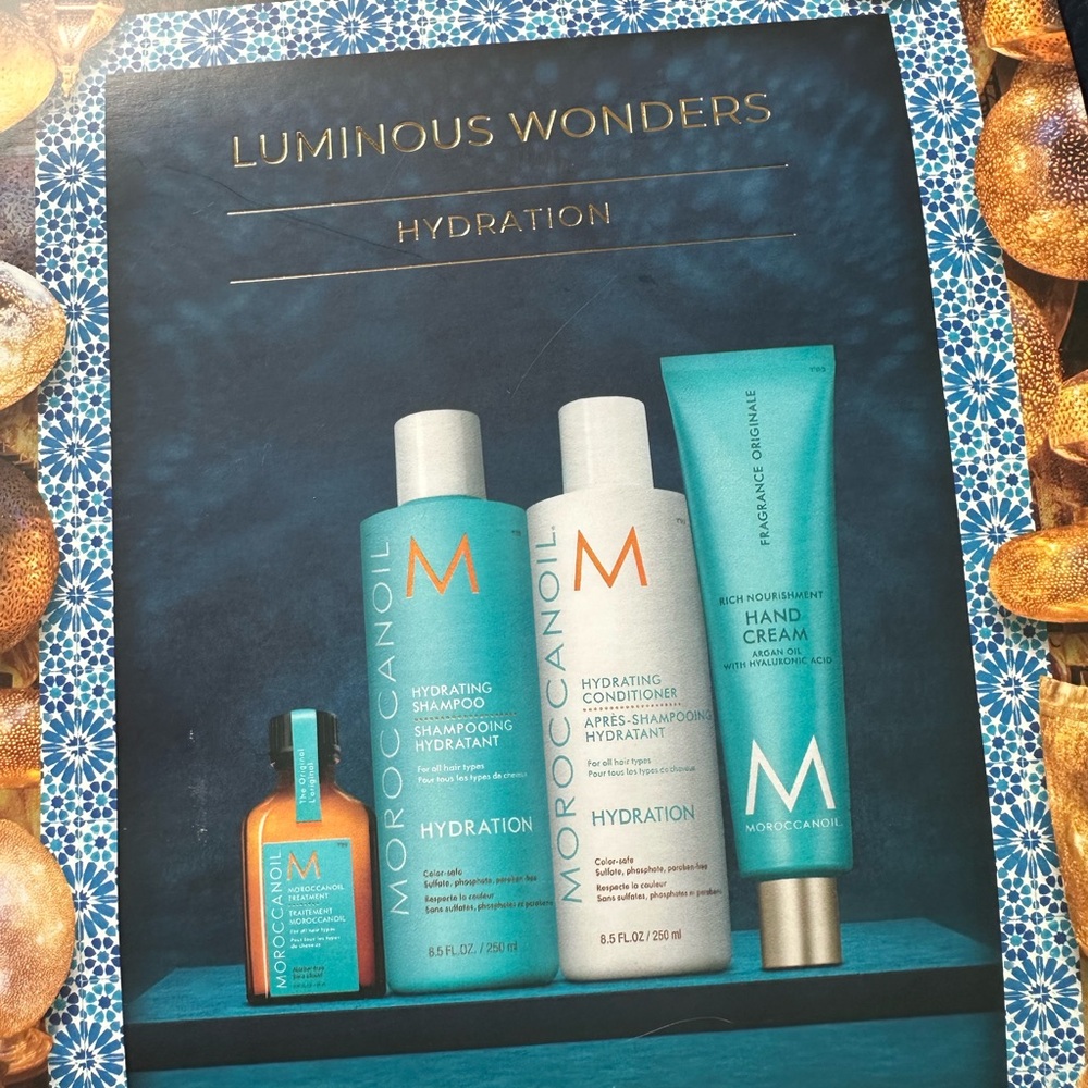 Moroccanoil Luminous Wonders Hydration Set - Blue and White